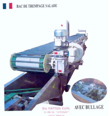 Bac de trempage salade avec bullage