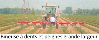 Bineuse à dents et peignes
