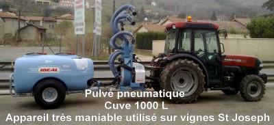 Pulvé pneumatique Cuve 1000 L