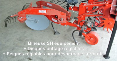 Bineuse SH équipement 