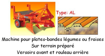 Machine pour plates-bandes légumes ou fraises CHECCHI & MAGLI