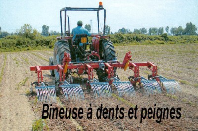Bineuse à dents et peignes