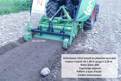 Enfouisseur CELLI travail en planches ou à plat