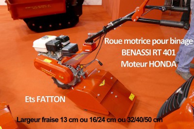 Bineuse roue motrice