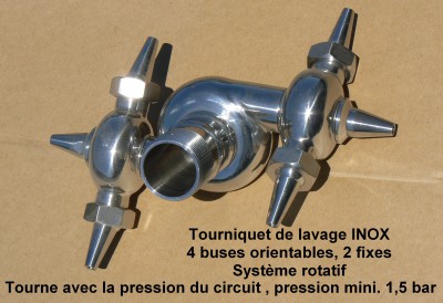 Tourniquet de lavage INOX