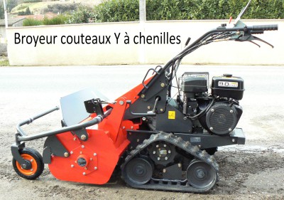 Broyeur couteaux Y à chenilles