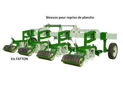 Bineuse pour reprise de planche