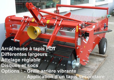 Arracheuse PDT à tapis