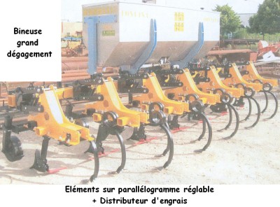 Bineuse grand dégagement