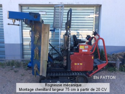 Rogneuse mécanique montage chenillard