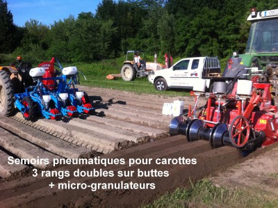 Semoirs pneumatiques pour carottes