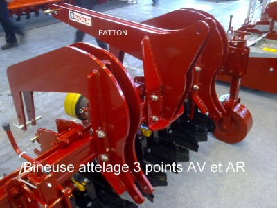 Bineuse attelage 3 points AV et AR