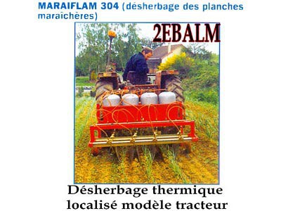 Désherbage thermique localisé modèle tracteur