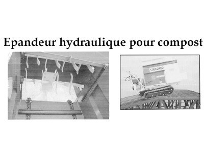 Epandeur hydraulique pour compost
