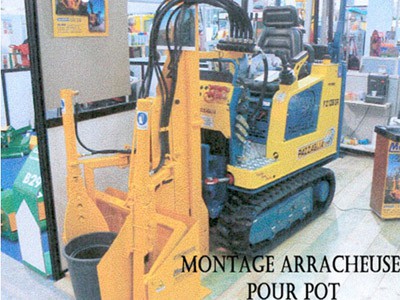 Montage arracheuse pour pot