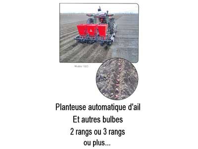 Planteuse automatique d'ail et autres bulbes