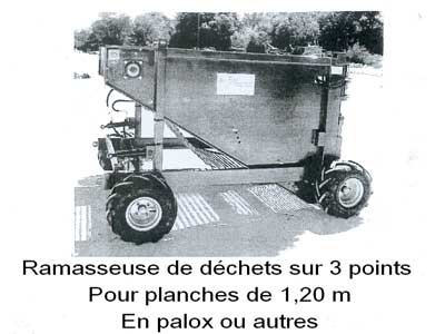 Ramasseuse de déchets sur 3 points