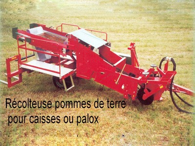 Récolteuse PTD pour caisses ou palox