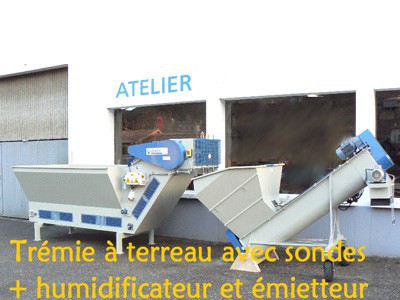 Trémie à terreau + Humidificateur et émietteur