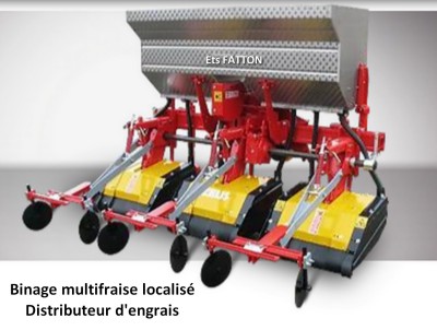 Binage multifraise localisé distributeur d'engrais