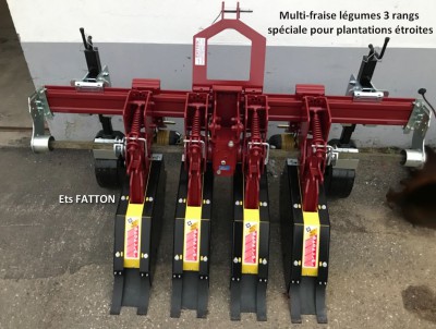 Multi-fraise légumes 3 rangs