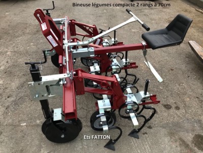 Bineuse légumes compacte 2 rangs à 70 cm