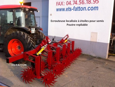 Ecrouteuse localisée à étoiles pour semis