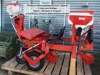 Planteuse bulbes 2 rangs avec buttage