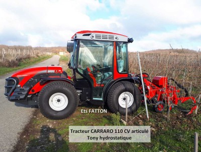 Tracteur CARRARO 110 CV articulé