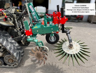 Châssis CLEMENS écartement hydraulique vignes