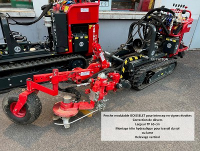 Perche modulable pour intercep en vignes étroites