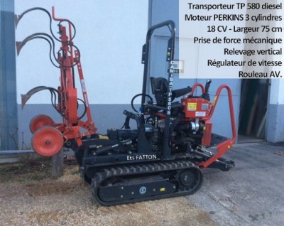 Transporteur à chenilles TP 580 diesel assis