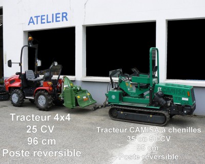 Tracteur CAMISA à chenilles