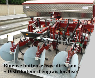 Bineuse butteuse légumes + Distributeur d'engrais