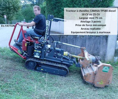 Tracteur à chenilles CAMISA TP580 diesel