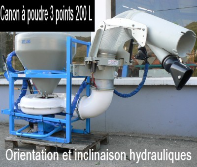 Canon à poudre 3 points 200 L