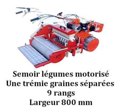 Semoir légumier motoculteur