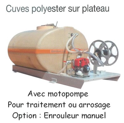 Cuves polyester sur plateau