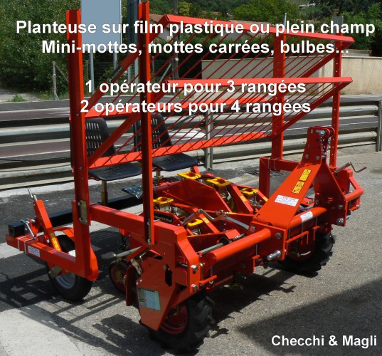 Planteuse à légumes sur film plastique ou plein champ Checchi & Magli