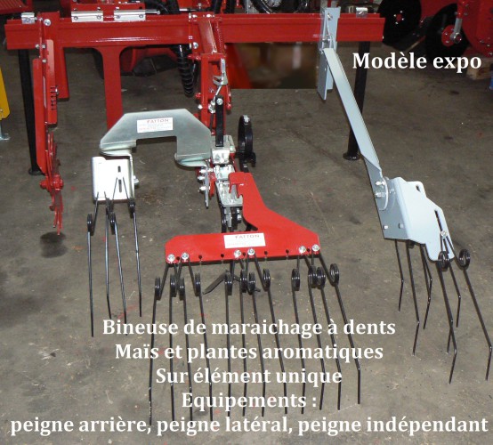 Bineuse de maraîchage à dents