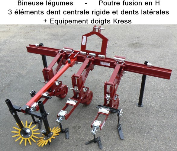 Bineuse légumes montage doigts Kress