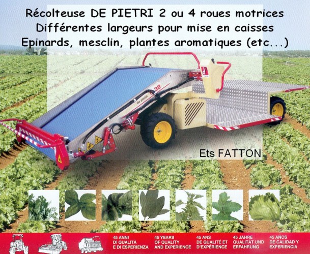 Récolteuse épinards DE PIETRI 