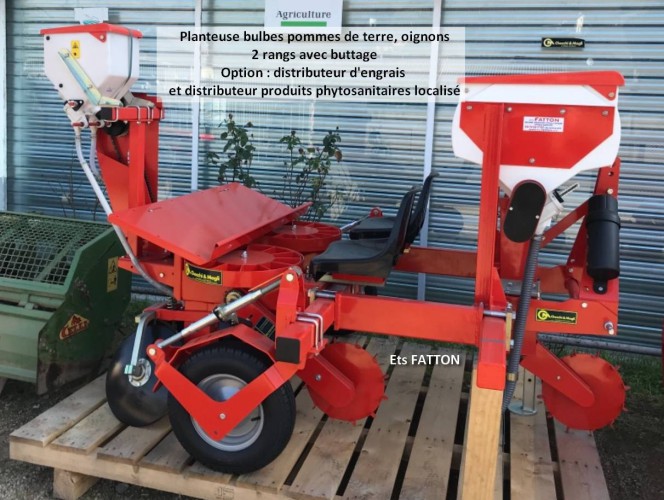 Planteuse bulbes 2 rangs avec buttage