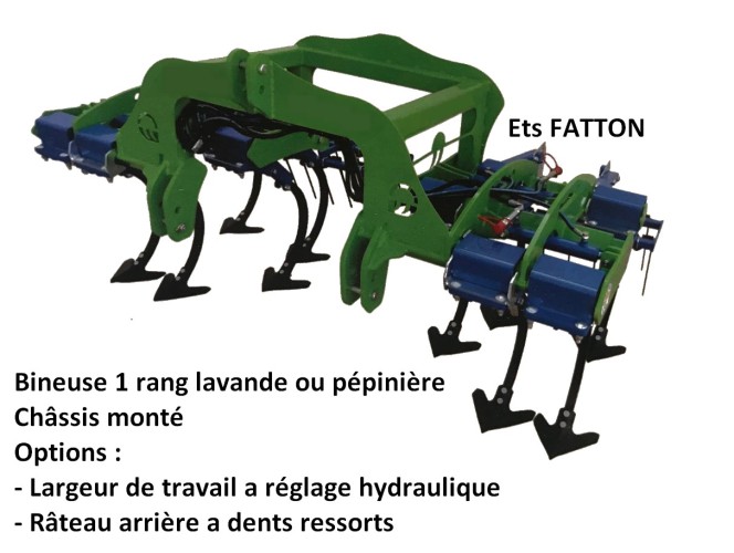 Bineuse 1 rang lavande ou pépinière