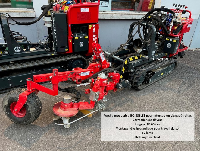 Perche modulable pour intercep en vignes étroites