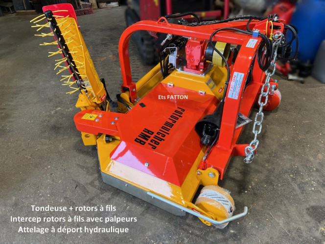 Tondeuse + rotors à fils