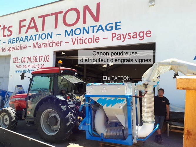 Canon poudreuse distributeur d'engrais