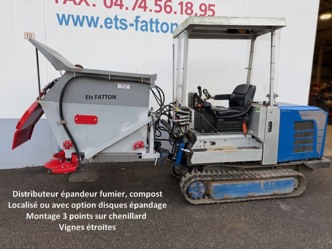 Benne épandeuse fumier, compost attelage 3 points
