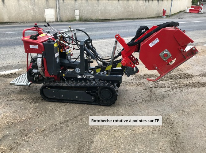 Rotobêche rotative à pointes vignes étroites