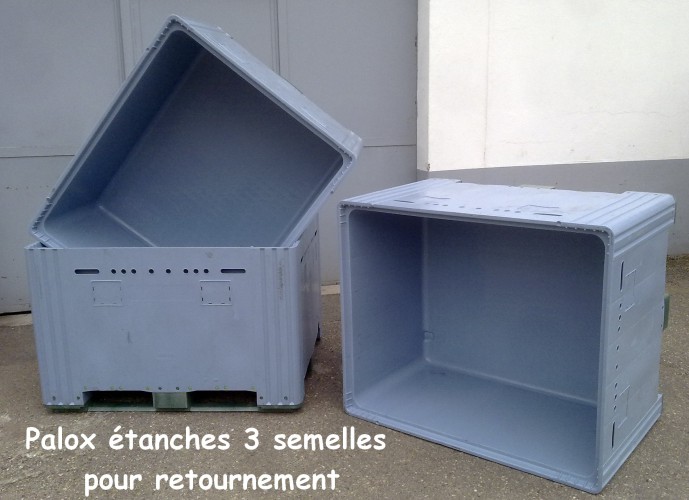 Palox étanches 3 semelles pour retournement